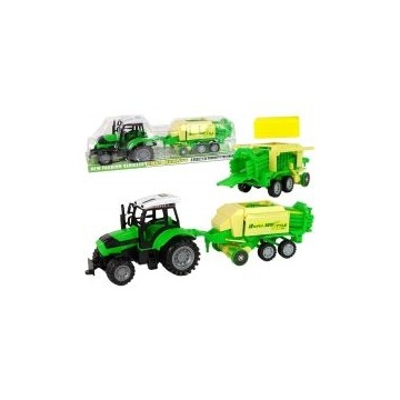  Traktor z prasą zielony Leantoys