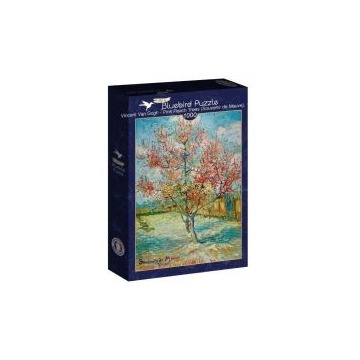  Puzzle 1000 Różowe drzewo brzoskwiniowe Van Gogh Bluebird Puzzle
