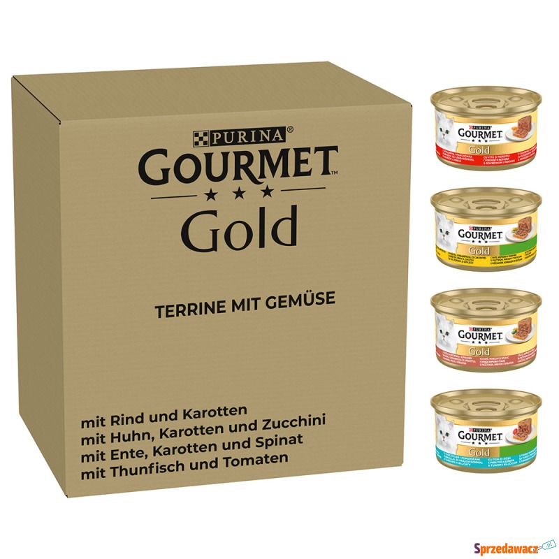 Megapakiet Gourmet Gold Terrine, 96 x 85 g - Z... - Karmy dla kotów - Elbląg