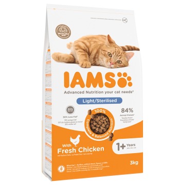 10% taniej! IAMS, karma sucha, 3 kg - Advanced Nutrition Sterilised Cat z kurczakiem