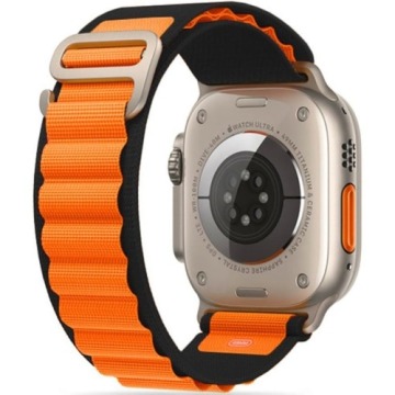 Pasek Tech Protect Nylon Pro do Apple Watch 49/45/44/42 mm, czarno pomarańczowy