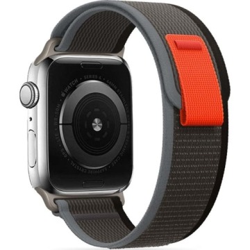 Pasek Tech Protect Nylon do Apple Watch 49/45/44/42 mm, czarno pomarańczowy