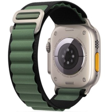 Pasek Tech Protect Nylon Pro do Apple Watch 49/45/44/42 mm, czarno zielony