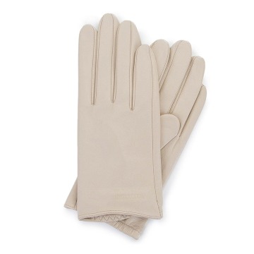 Wittchen - Damskie rękawiczki z gładkiej skóry