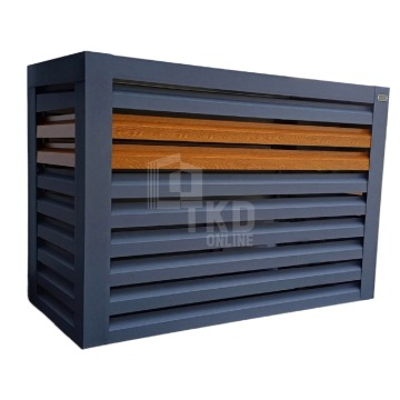 Osłona klimatyzatora - pompy ciepła 130x50x110 cm antracyt + jasny orzech TKD178