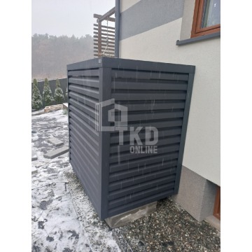 Osłona pompy ciepła 80x50x180 cm antracyt TKD185 - Pompy ciepła - Rybnik - zdjęcie 3