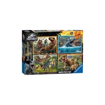  Puzzle 2D 4x100 el. Jurassic World Bumper Pack 5619 Ravensburger