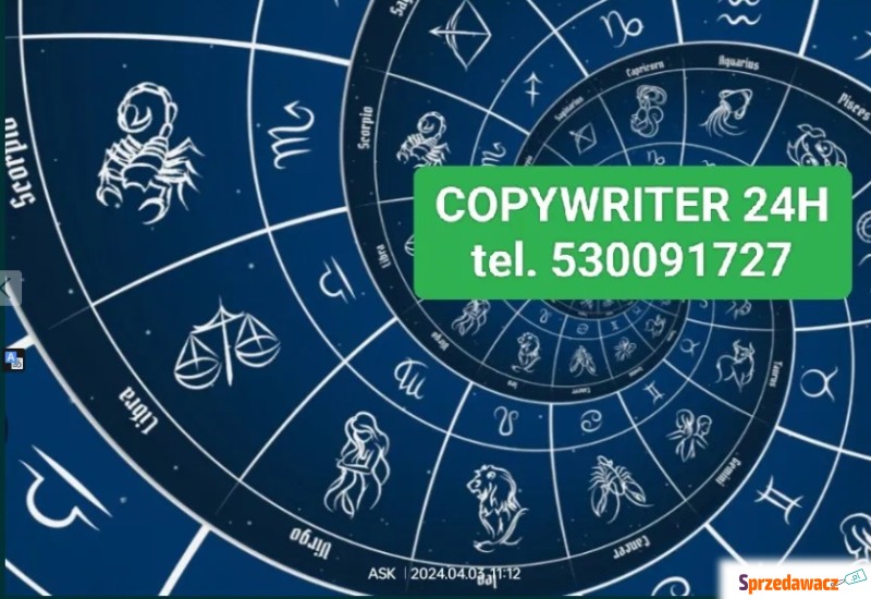 Copywriting - content writer - Pozostałe usługi - Szczecin