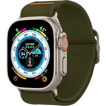 Pasek Spigen Lite Fit Ultra do Apple Watch 49/45/44/42 mm, oliwkowy