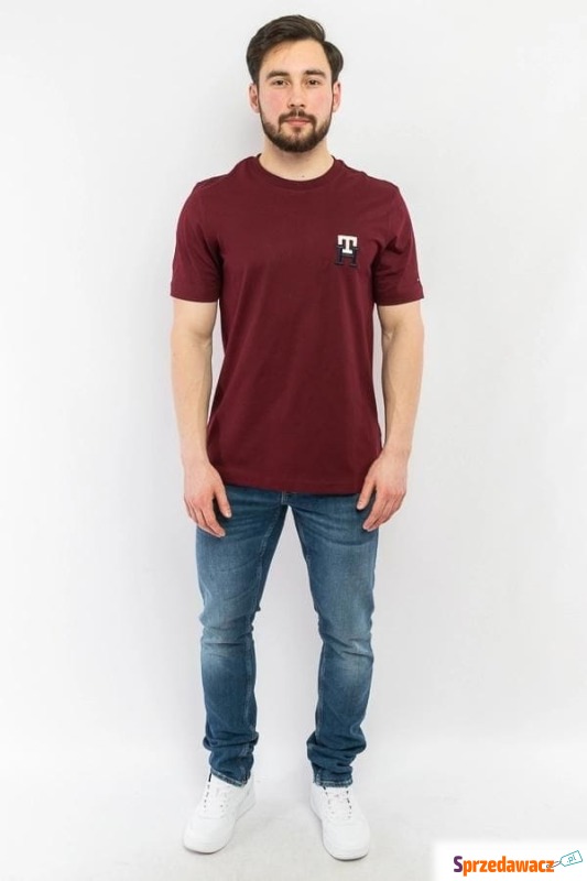 
T-shirt męski Tommy Hilfiger XM0XM02804 bordowy - Bluzki, koszulki - Szczytno