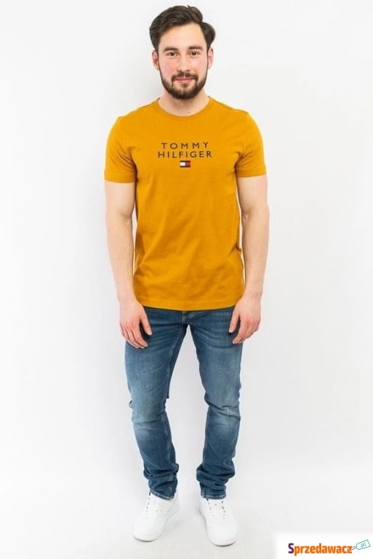 
T-shirt męski Tommy HIlfiger XM0XM01999 złoty - Bluzki, koszulki - Ostróda