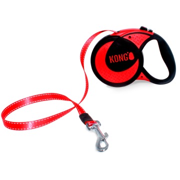 KONG Ultimate smycz automatyczna, czerwona - XL: do ok. 70 kg, dł. ok. 5 m