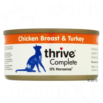 Thrive Complete, 6 x 75 g - Pierś z kurczaka i indyk