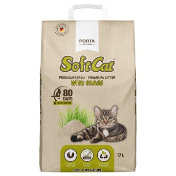 Porta SoftCat Grass, żwirek dla kota - 2 x 17 l