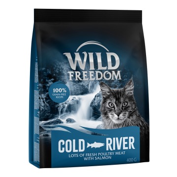 2 + 1 gratis! Wild Freedom, karma sucha dla kota, 3 x 400 g - Adult „Cold River”, łosoś