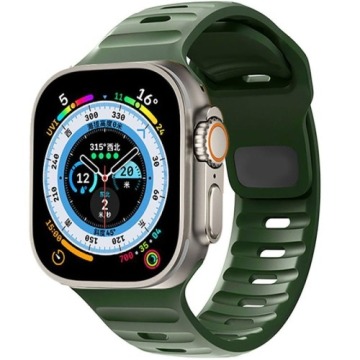 Pasek Tech-Protect Iconband Line do Apple Watch 49/45/44/42 mm, ciemnozielony