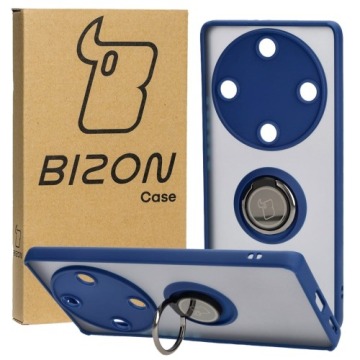 Etui Bizon Case Hybrid Ring do Honor Magic5 Lite, granatowe
