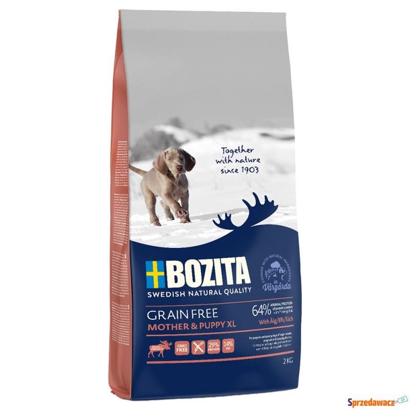 Bozita Grain Free Mother & Puppy XL, łoś - 2 kg - Karmy dla psów - Tychy