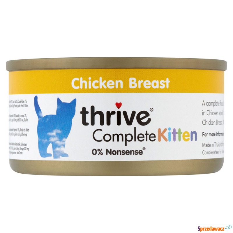 Thrive Complete Kitten, 12 x 75 g - Kurczak - Karmy dla kotów - Końskie