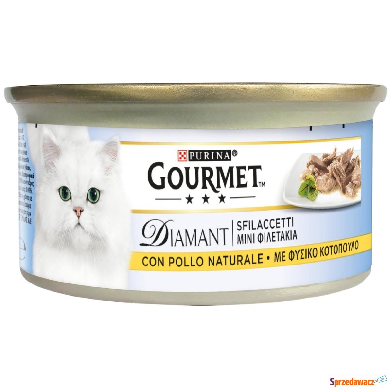Gourmet Diamant, w sosie, 48 x 85 g - Filety z... - Karmy dla kotów - Koszalin