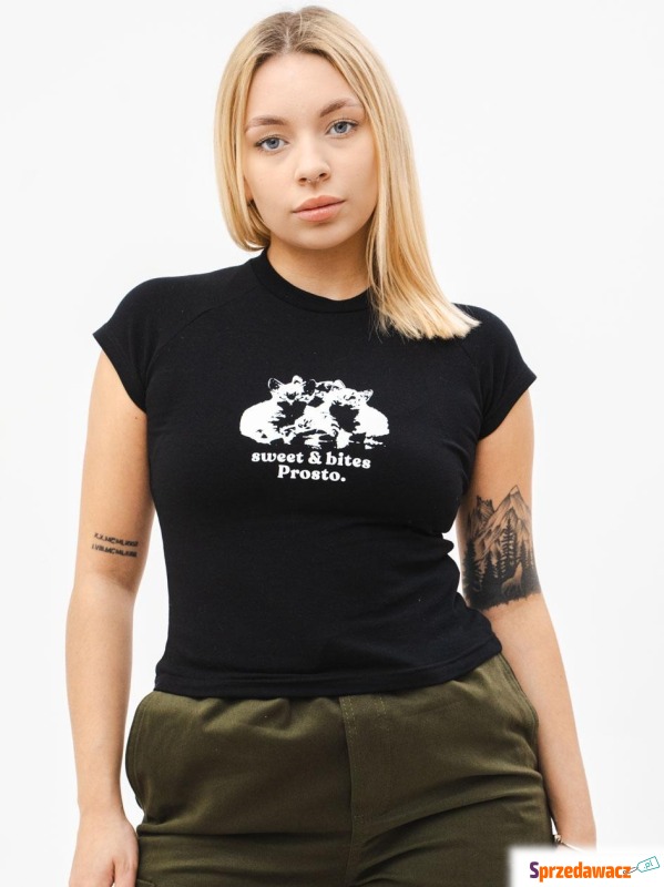T-Shirt Damski Czarny Prosto Sweetbite - Bluzki, koszule - Jelenia Góra