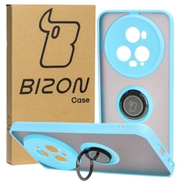 Etui Bizon Case Hybrid Ring do Honor Magic5 Pro, błękitne