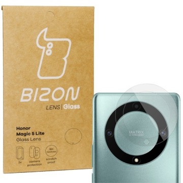 Szkło na aparat Bizon Glass Lens do Honor Magic5 Lite, 2 sztuki