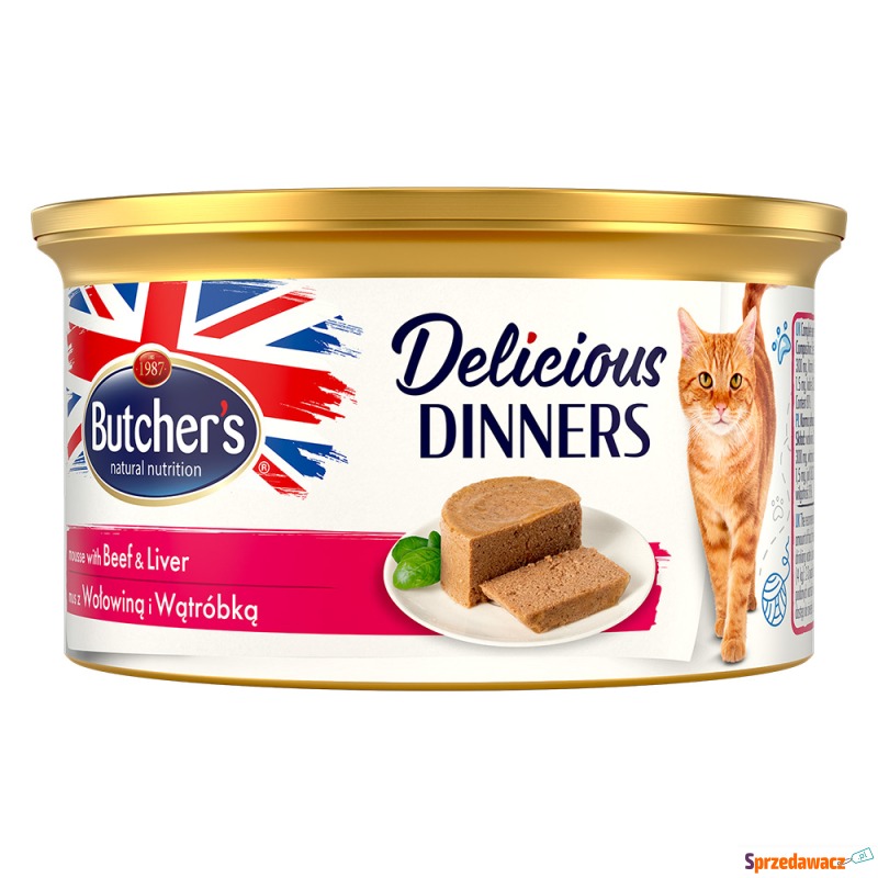 Butcher's Delicious Dinners, 24 x 85 g - Mięso... - Karmy dla kotów - Oława