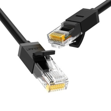 Kabel sieciowy Ethernet Patchcord Ugreen RJ45 Cat 6 UTP, 1000Mbps, 3m, czarny