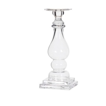 Elegancki Świecznik Szklany Glass Wys. 33cm