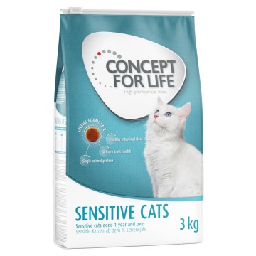 3 kg Concept for Life, karma sucha w super cenie! - Sensitive Cats - ulepszona receptura!
