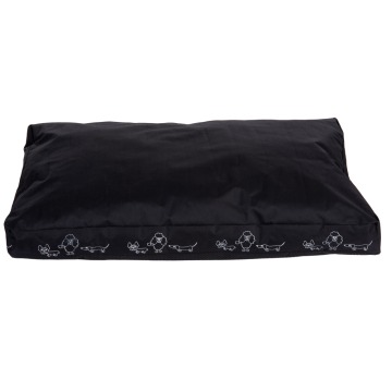 Poduszka dla psa Silhouette - Dł. x szer. x wys.: 120 x 80 x 8 cm, czarna