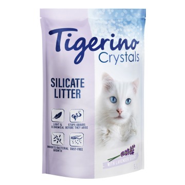 Tigerino Crystals, żwirek dla kota - zapach lawendowy - 3 x 5 l (ok. 6,3 kg)