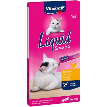 Vitakraft Cat Liquid Snack pasta z kurczakiem i tauryną - 24 x 15 g