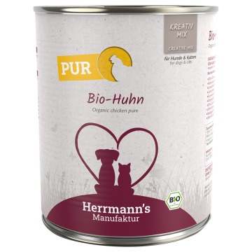 Korzystny pakiet Herrmann's Bio PUR, 12 x 800 g - Biokurczak