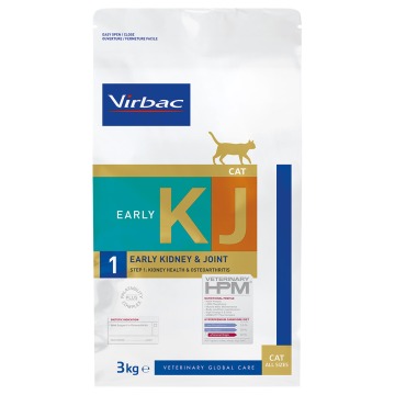 Virbac Veterinary HPM Cat KJ1 Early Kidney & Joint Support - 2 x 3 kg