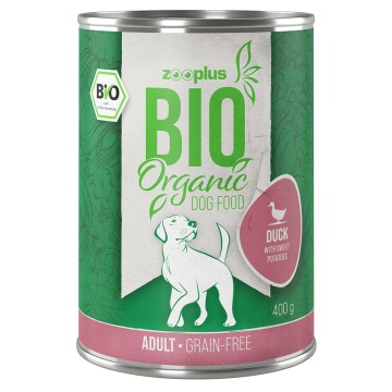 zooplus Bio, biokaczka z biobatatami i biojabłkiem - 6 x 400 g