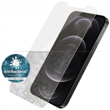 Szkło hartowane antybakteryjne PanzerGlass Standard Fit iPhone 12 / 12 Pro, przezroczyste
