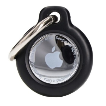 Etui Bizon Case Locator Keychain do Apple AirTag, czarne