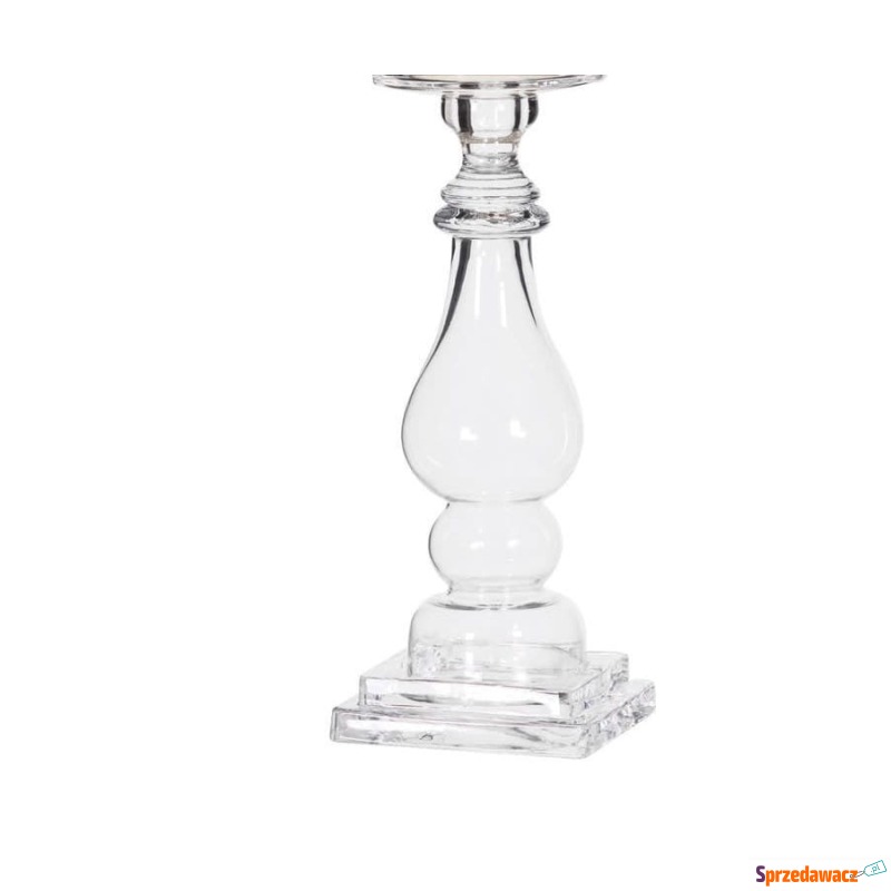 Elegancki Świecznik Szklany Glass Wys. 33cm - Lampiony, girlandy - Sopot
