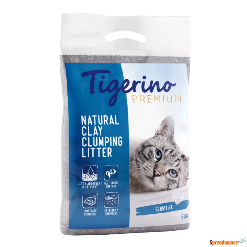 Tigerino Premium, żwirek dla kota - bezzapachowy... - Żwirki do kuwety - Gliwice