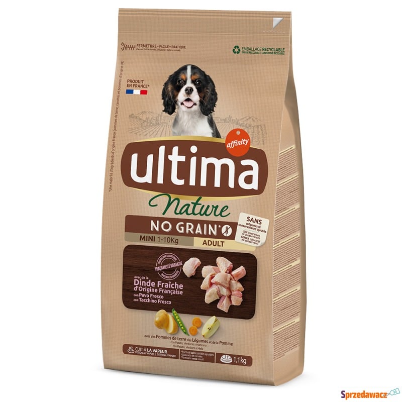 Ultima Nature No Grain Mini Adult, indyk - 1,1... - Karmy dla psów - Wieluń