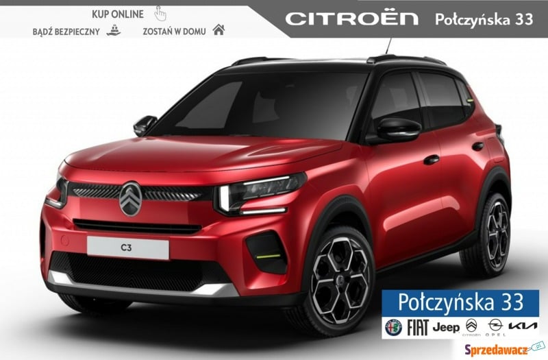 Citroen C3  Hatchback 2024,  1.2 benzyna - Na sprzedaż za 98 500 zł - Warszawa