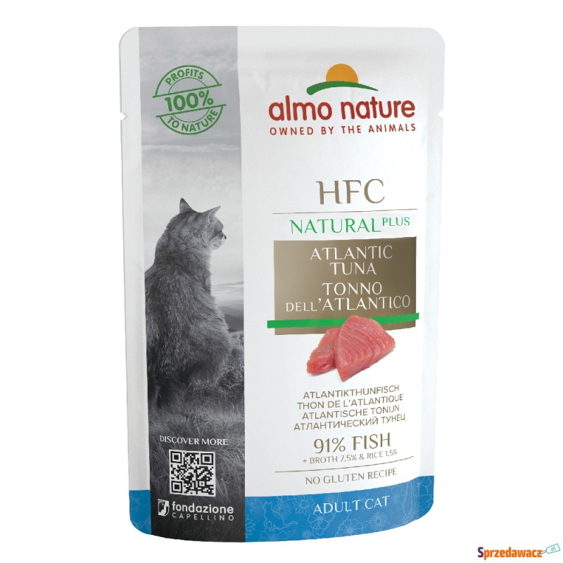 Almo Nature HFC Natural Plus, 6 x 55 g - Tuńczyk... - Karmy dla kotów - Toruń