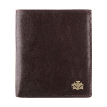 Wittchen - Męski portfel skórzany z podwójną kieszenią duży brązowy