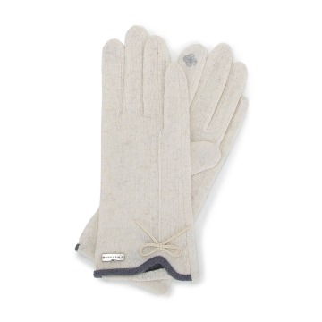 Wittchen - Damskie rękawiczki z kokardką cienkie