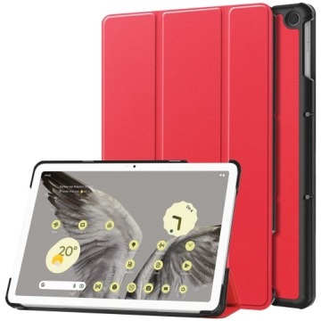Etui Bizon Case Tab Croc do Google Pixel Tablet, czerwone