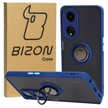 Etui Bizon Case Hybrid Ring do Oppo A98 5G, granatowe
