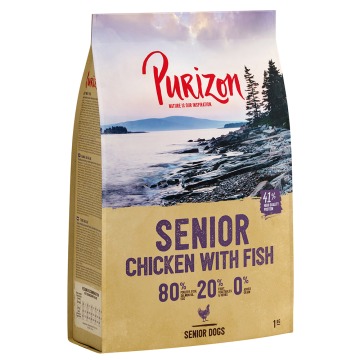 Purizon Senior, kurczak i ryba, bez zbóż - 4 x 1 kg