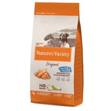 Nature's Variety Original No Grain Mini Adult, łosoś - 7 kg
